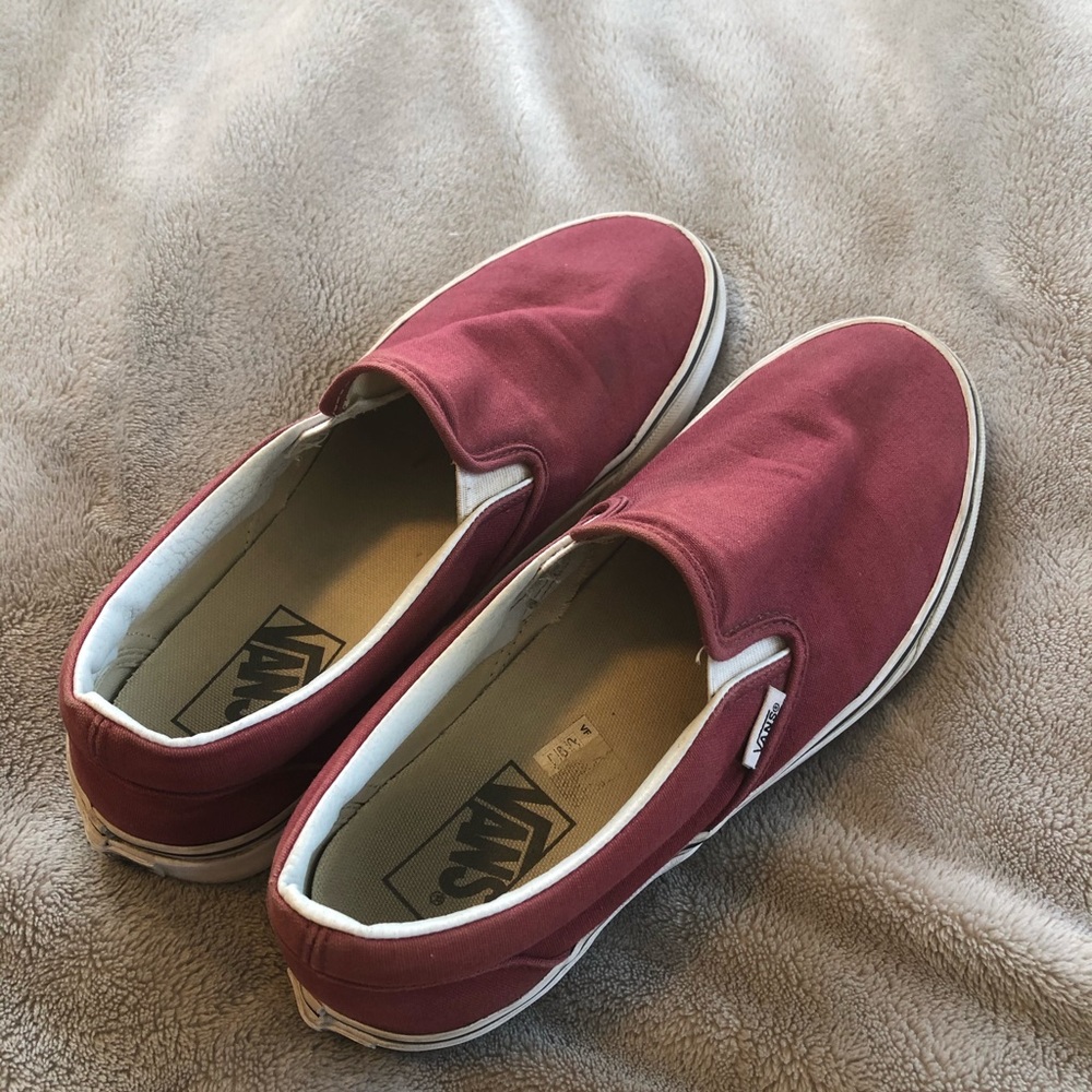 MAROON SLIP ON VANS